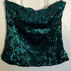 ZARA Sequins beautiful green color size S
